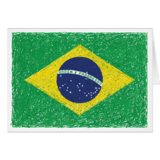 Brazil Flag *Hand-sketch* Brazilian Cards