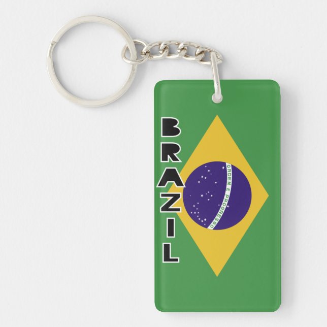 Brazil  Flag  Keychain (Front)