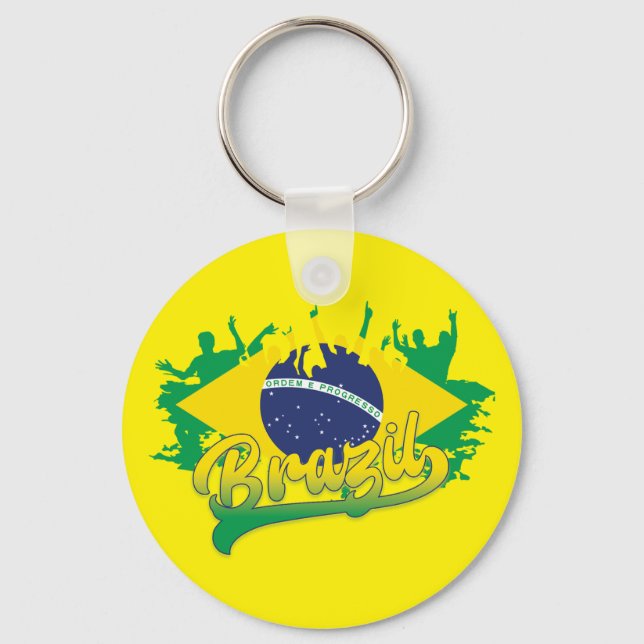 Brazil Flag Keychain (Front)