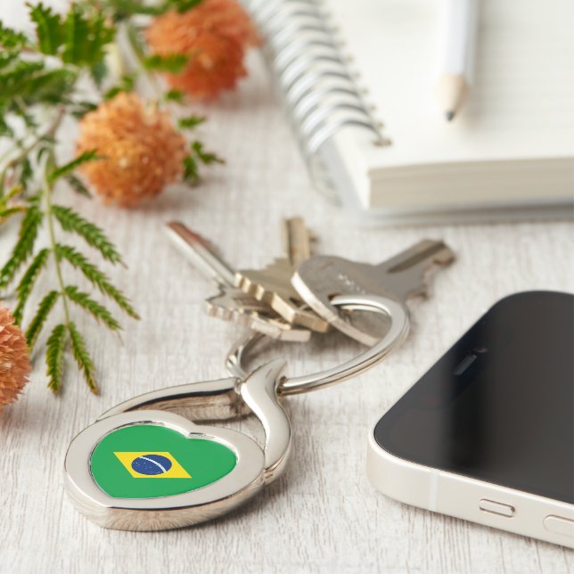 Brazil flag keychain (Side)