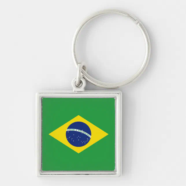 Brazil flag keychain | Zazzle