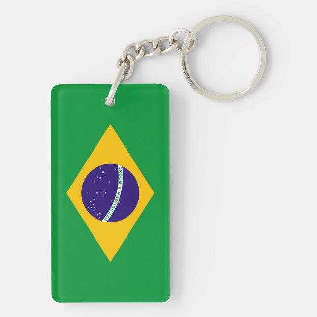 Brazil Flag Keychain (Back)