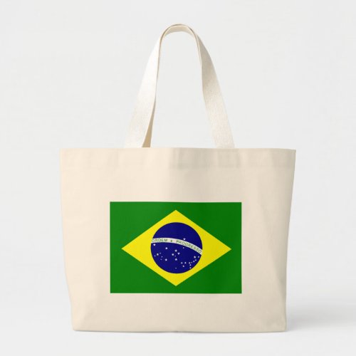Brazil Flag Large Tote Bag