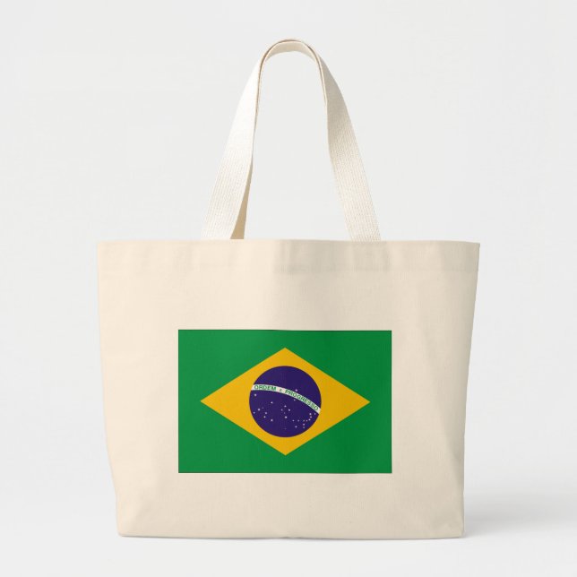 Brazil flag large tote bag (Front)