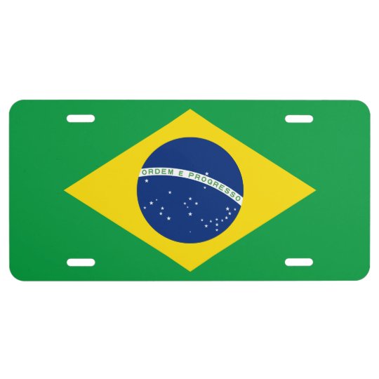 Brazil Flag License Plate