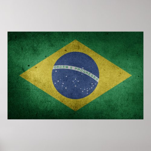 Brazil Flag Love Brazilian Pride Football Soccer Poster