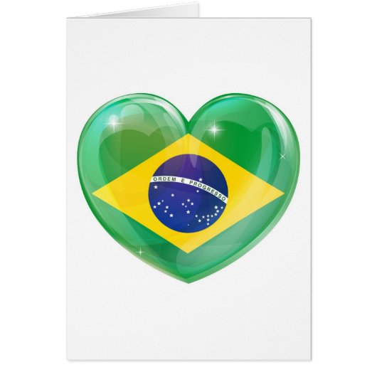 Brazil flag love heart (Front)
