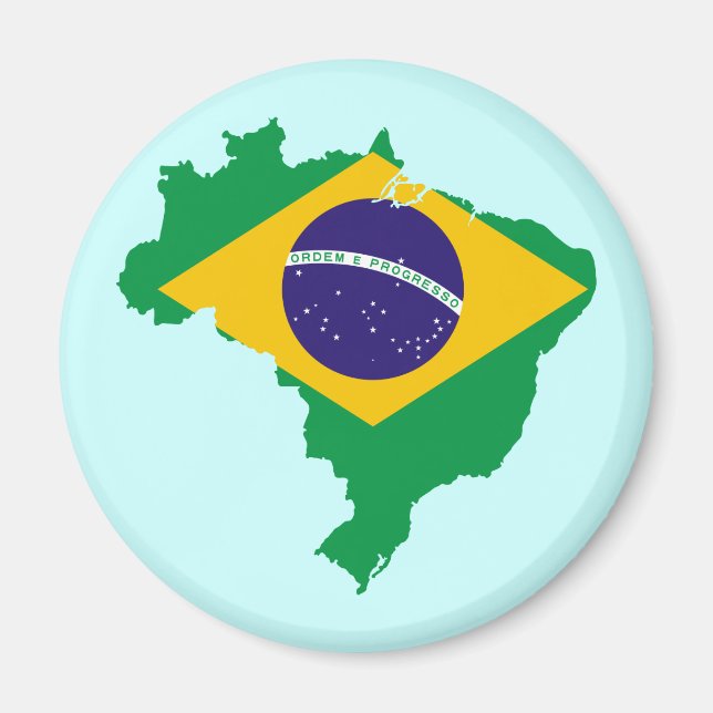 brazil flag map magnet (Front)