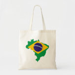 Brazil Flag Map Tote Bag at Zazzle
