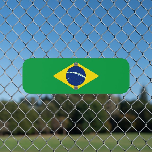 Brazil flag Metal Parking Sign (In Situ(Fence))
