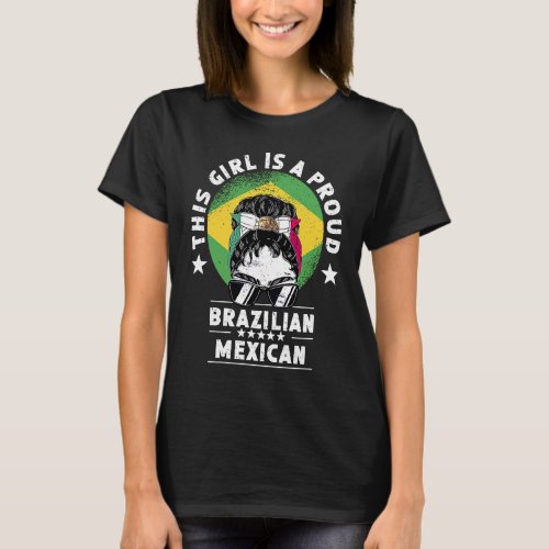 Brazil Flag Mexico Grown Women Girl Citizen Pride T_Shirt