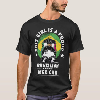 Brazil Flag Mexico Grown Women Girl Citizen Pride T-Shirt