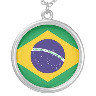 Brazil flag necklace