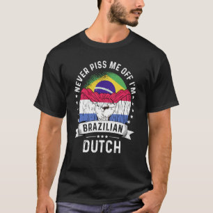 Brazil Flag Netherlands Grown Humor Citizen Pride T-Shirt