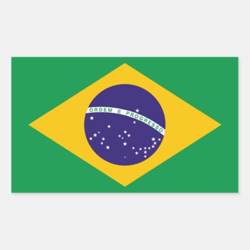 Brazil Flag of Brazil Rectangular Sticker