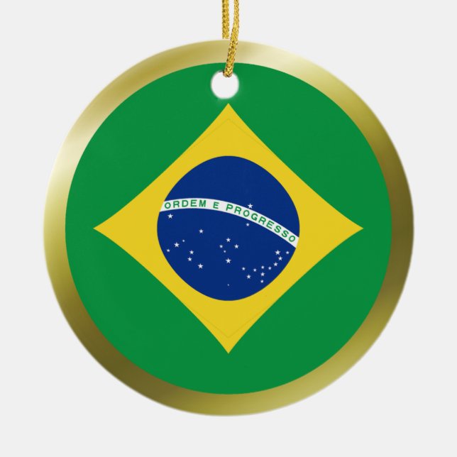Brazil Flag Ornament (Front)