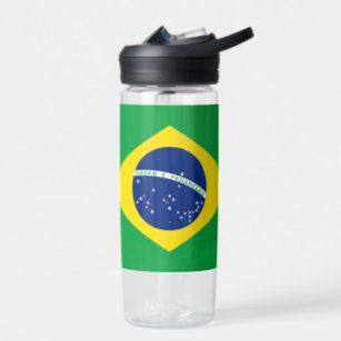 Brazil Flag Patriotic Brazilian National Pride Water Bottle