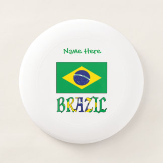 Brazil Flag Personalized Wham-O Frisbee