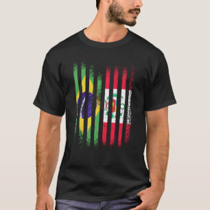 Brazil Flag Peru Grown Country Flags Stripes T-Shirt