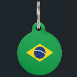 Brazil flag pet ID tag<br><div class="desc">An ideal gift for all those who are patriotic of their country!</div>