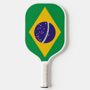 Brazil Flag Pickleball Paddle