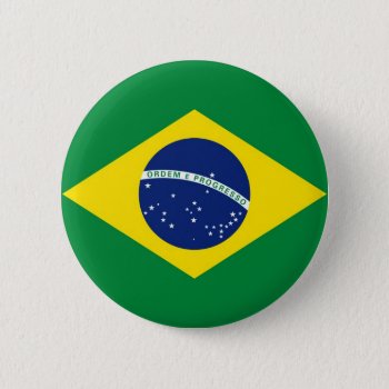 Brazil Flag Pinback Button by FlagWare at Zazzle