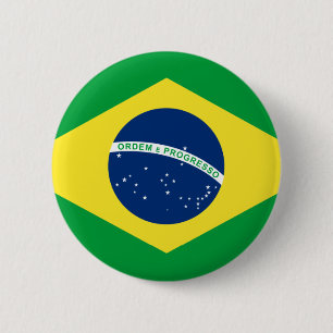 brazil flag pinback button