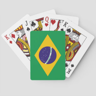 Brazil flag poker cards