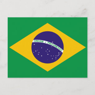 Brazil flag postcard