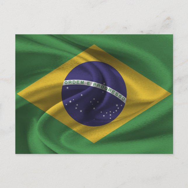 Brazil Flag Postcard (Front)