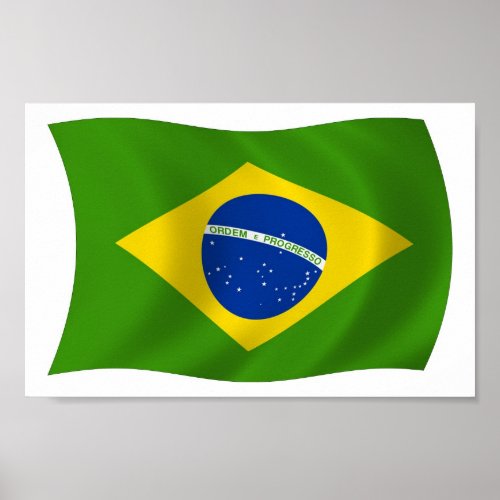 Brazil Flag Poster Print