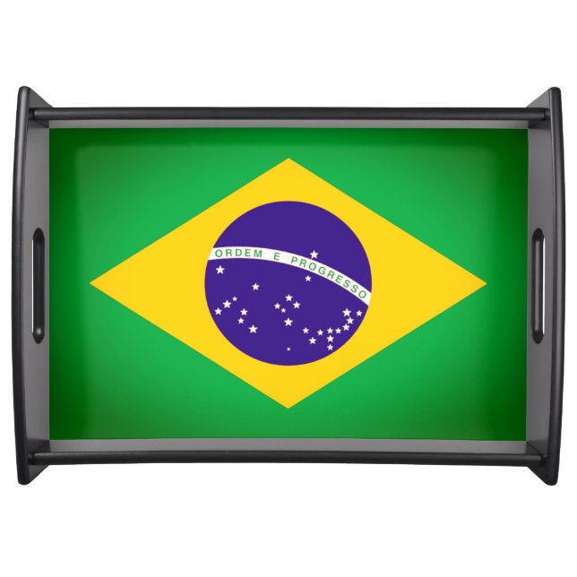 Brazil Flag Serving Tray (Front)
