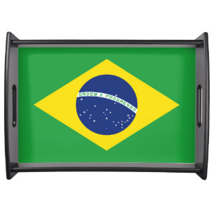 Brazil flag serving tray
