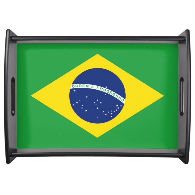 Brazil flag serving tray (Front)