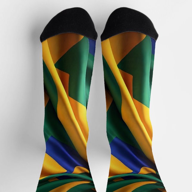Brazil flag silk texture socks (Top)
