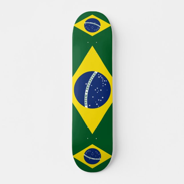 Brazil flag skateboard deck (Front)