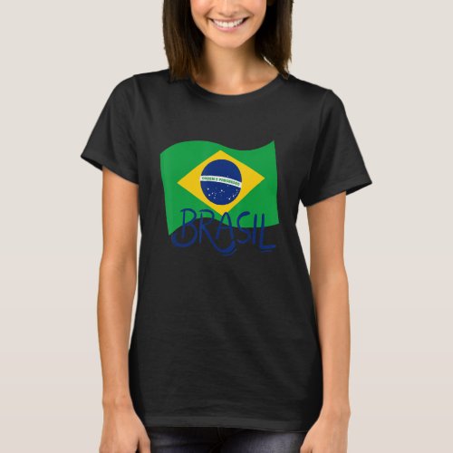 Brazil flag Soccer Football T_Shirt