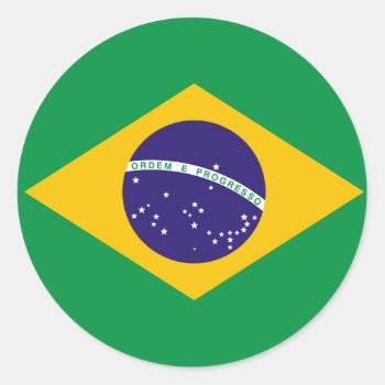 Brazil Flag Sticker by the_little_gift_shop at Zazzle