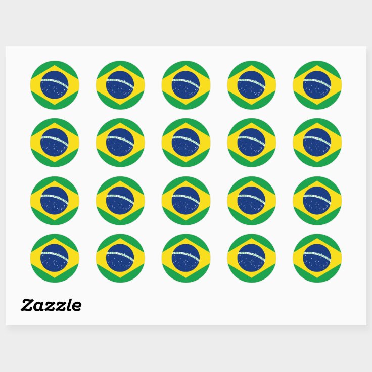 Brazil flag Sticker Zazzle