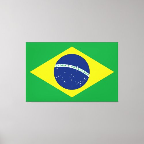 Brazil flag Stretched Canvas Print