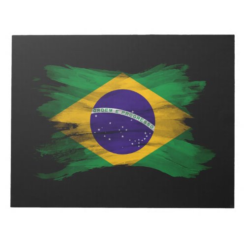 Brazil flag stroke national flag notepad