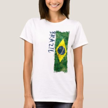Brazil Flag T-shirt by RodRoelsDesign at Zazzle