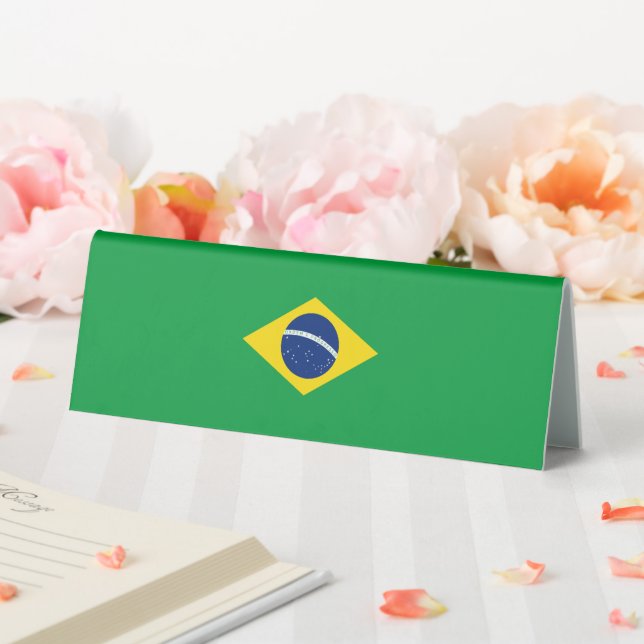 Brazil flag table tent (In SItu (Wedding))