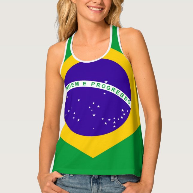 Brazil Flag Tank Top (Front)