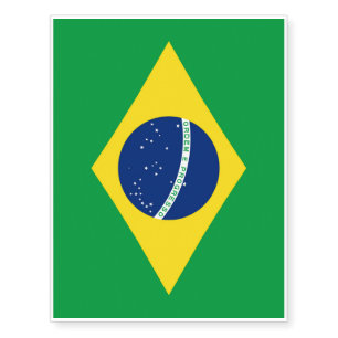 Brazil Flag Temporary Tattoos