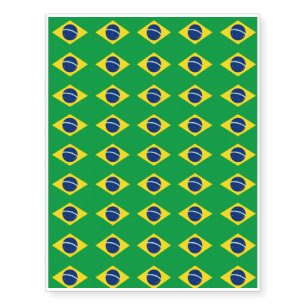 Brazil Flag Temporary Tattoos