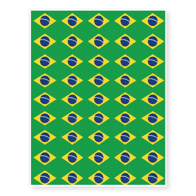 Brazil Flag Temporary Tattoos (Front)
