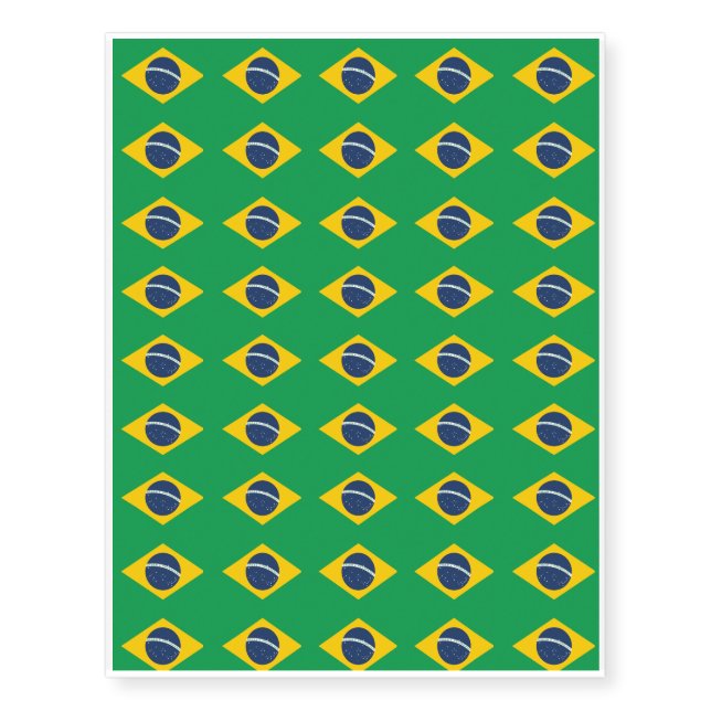 Brazil Flag Temporary Tattoos (Front)