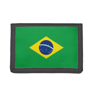 Brazil Flag TriFold Nylon Wallet