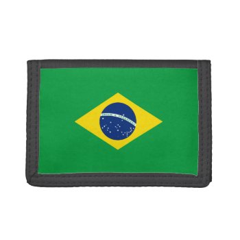 Brazil Flag Trifold Nylon Wallet by AZ_DESIGN at Zazzle